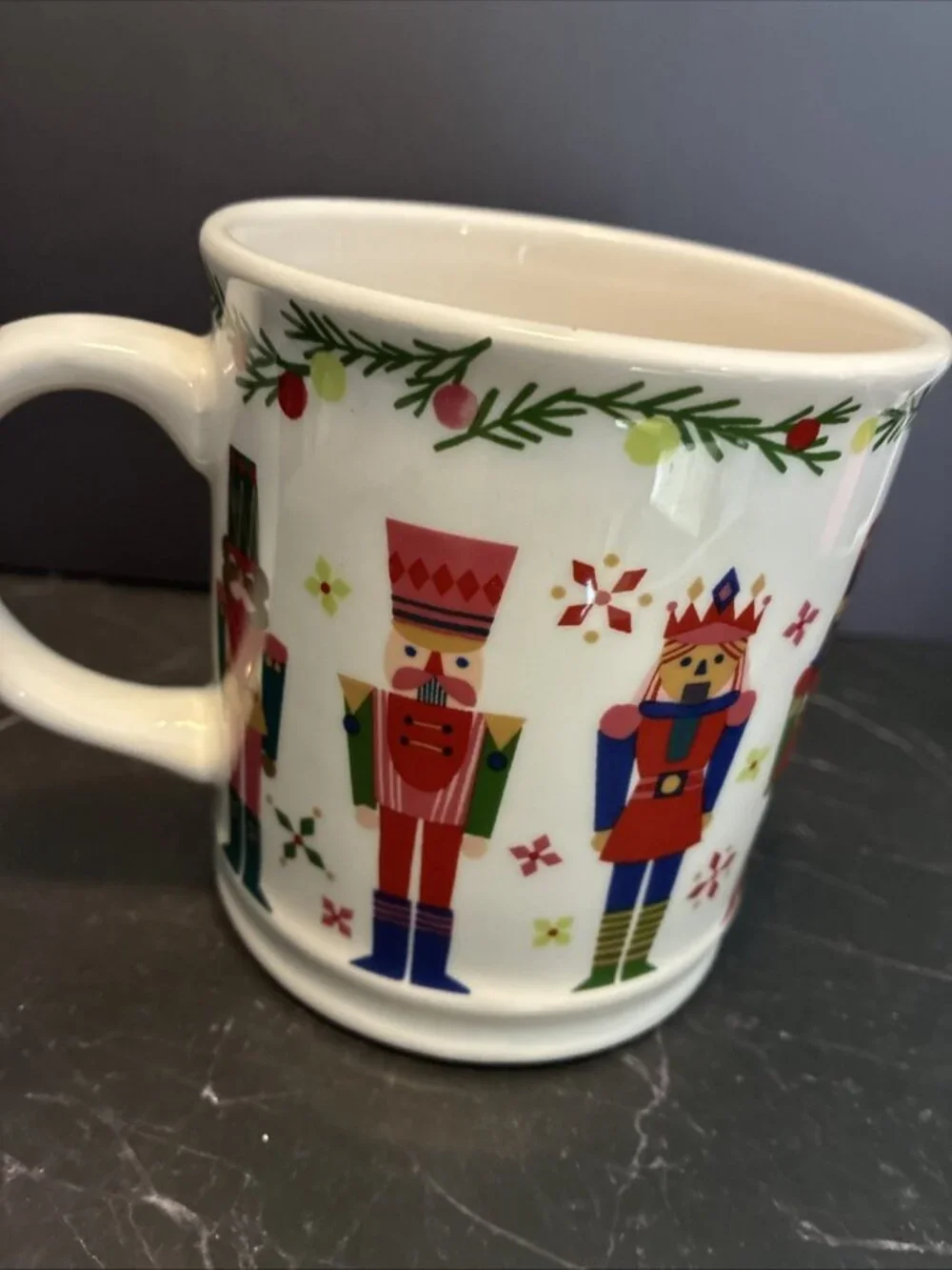 Sur La Table Christmas Nutcracker Mug Holiday Cup Red Green Soldier Winter
